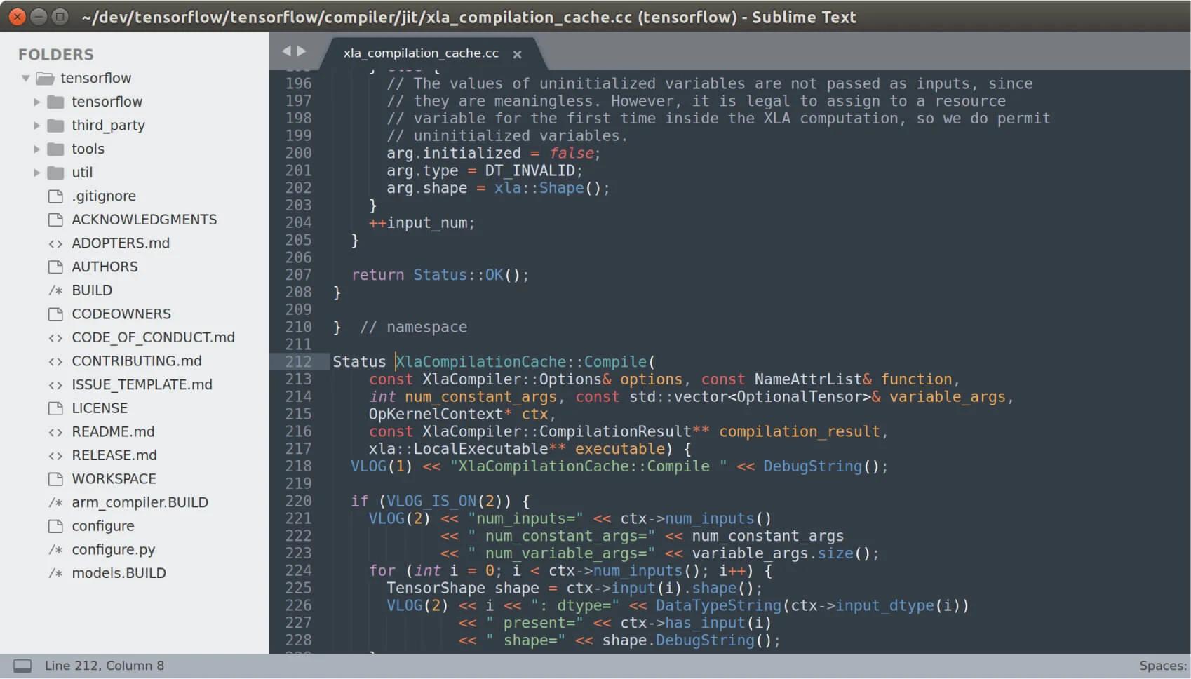 محیط ویرایشگر Sublime Text