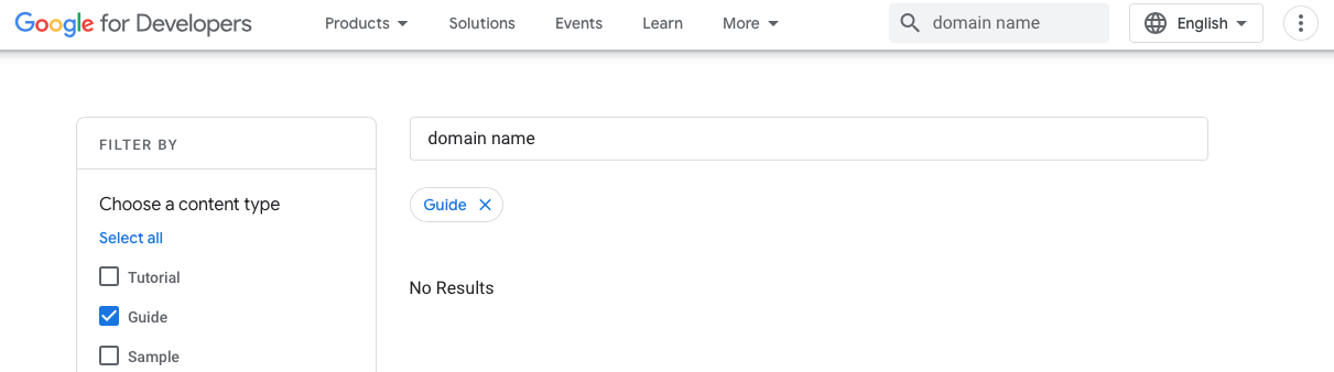 google on domain name 
