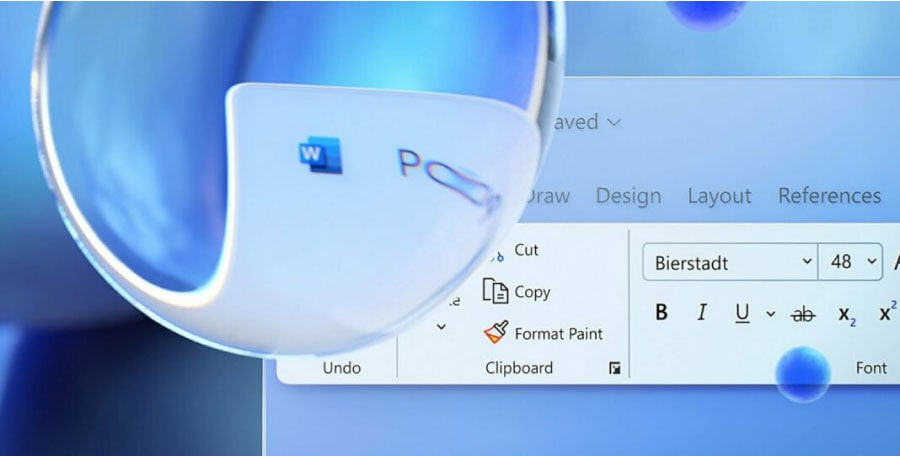 طراحی شیشه ای در ویندوز 11