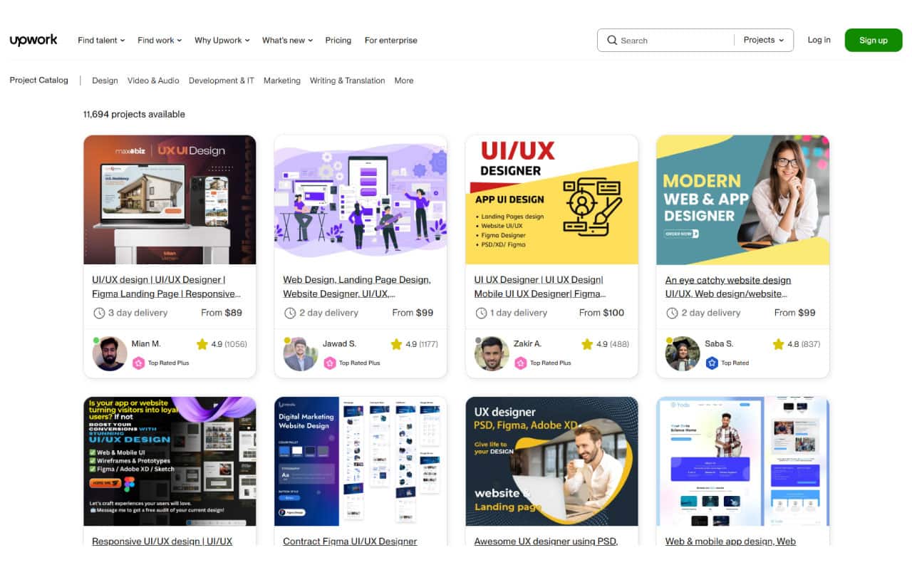 سایت Upwork برای کسب درآمد دلاری از پروداکت دیزاین
