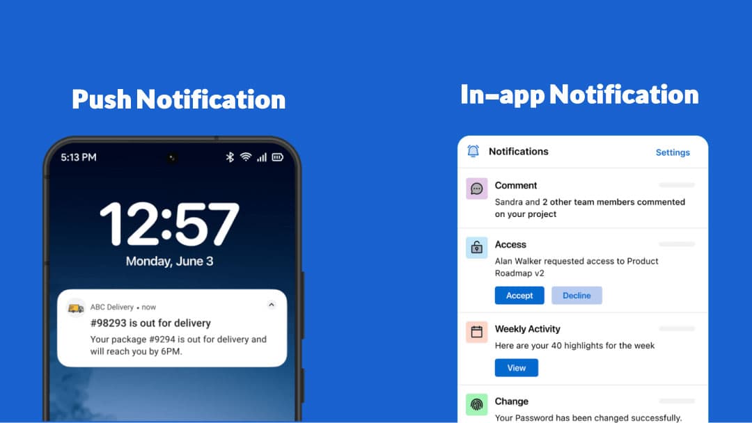 تفاوت نوتیفیکیشن درون برنامه ای و پوش نوتیفیکیشن